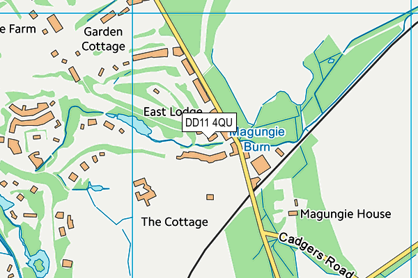 DD11 4QU map - OS VectorMap District (Ordnance Survey)