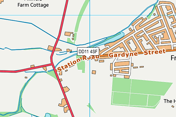 DD11 4SF map - OS VectorMap District (Ordnance Survey)