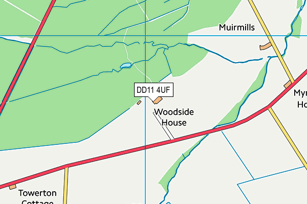 DD11 4UF map - OS VectorMap District (Ordnance Survey)
