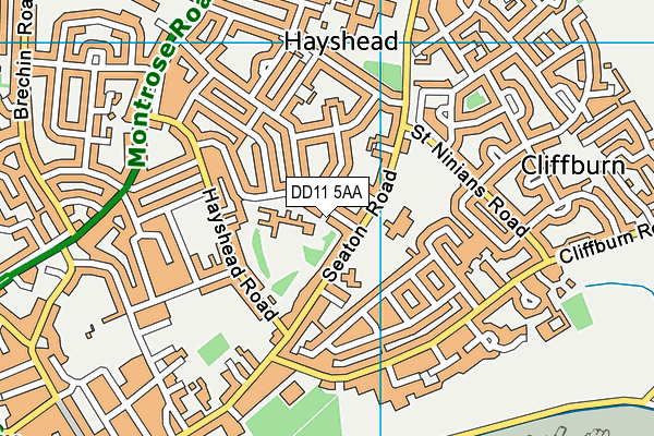 DD11 5AA map - OS VectorMap District (Ordnance Survey)