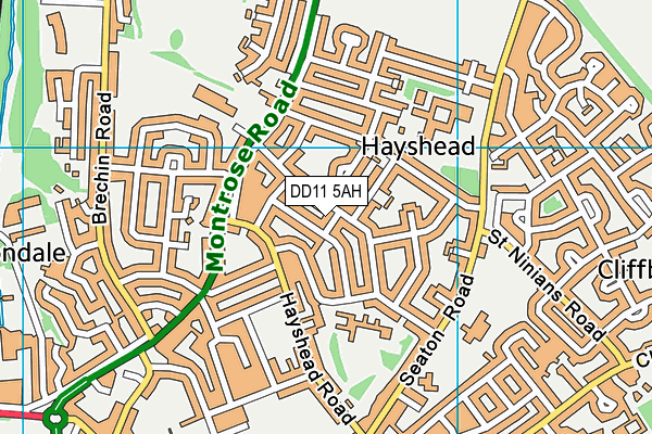 DD11 5AH map - OS VectorMap District (Ordnance Survey) DD11 5AH map - OS VectorMap District (Ordnance Survey)