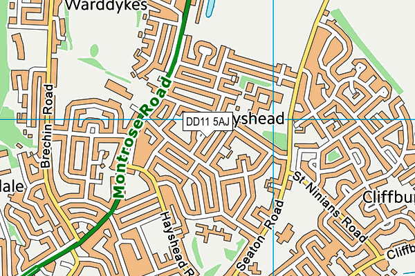 DD11 5AJ map - OS VectorMap District (Ordnance Survey) DD11 5AJ map - OS VectorMap District (Ordnance Survey)