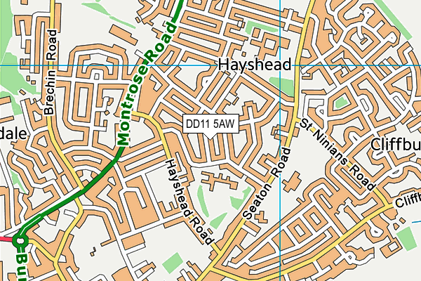 DD11 5AW map - OS VectorMap District (Ordnance Survey) DD11 5AW map - OS VectorMap District (Ordnance Survey)