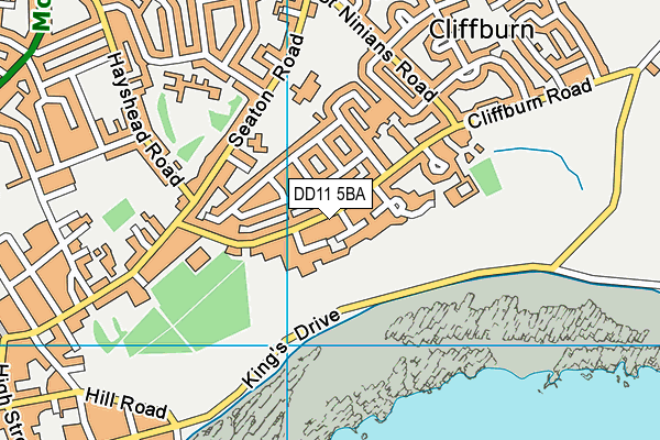 DD11 5BA map - OS VectorMap District (Ordnance Survey) DD11 5BA map - OS VectorMap District (Ordnance Survey)