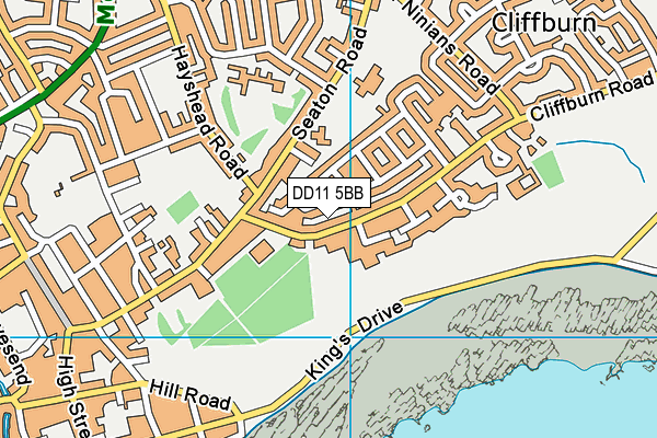 DD11 5BB map - OS VectorMap District (Ordnance Survey)