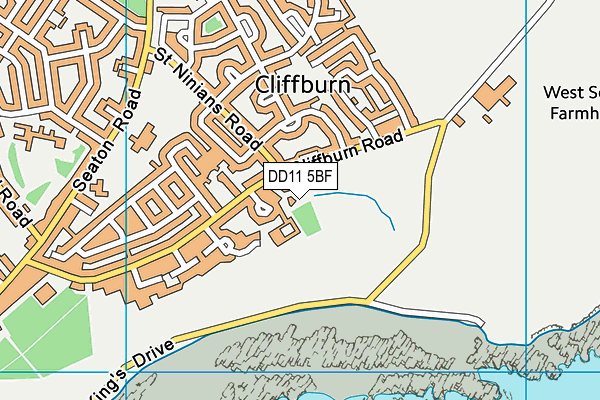 DD11 5BF map - OS VectorMap District (Ordnance Survey) DD11 5BF map - OS VectorMap District (Ordnance Survey)