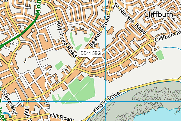 DD11 5BG map - OS VectorMap District (Ordnance Survey) DD11 5BG map - OS VectorMap District (Ordnance Survey)
