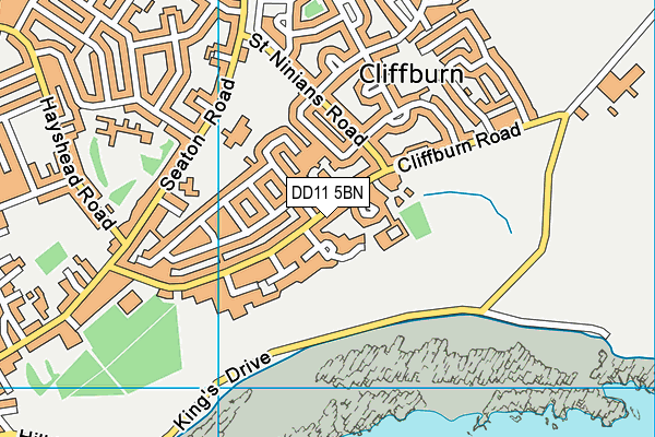 DD11 5BN map - OS VectorMap District (Ordnance Survey) DD11 5BN map - OS VectorMap District (Ordnance Survey)
