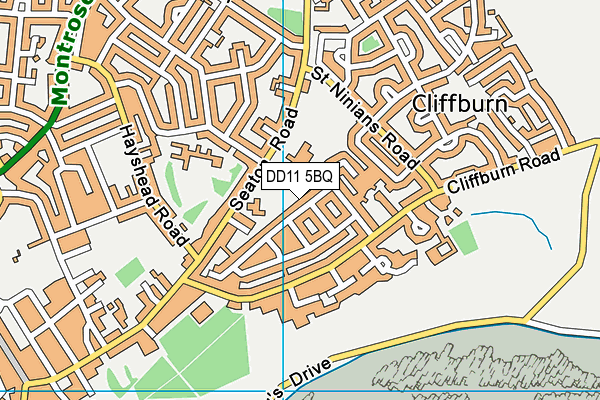 DD11 5BQ map - OS VectorMap District (Ordnance Survey) DD11 5BQ map - OS VectorMap District (Ordnance Survey)