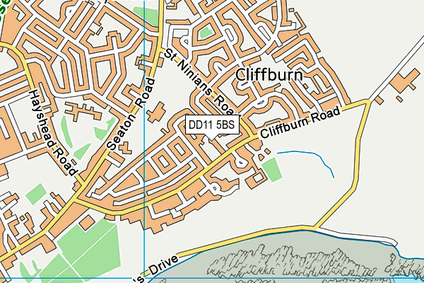 DD11 5BS map - OS VectorMap District (Ordnance Survey) DD11 5BS map - OS VectorMap District (Ordnance Survey)