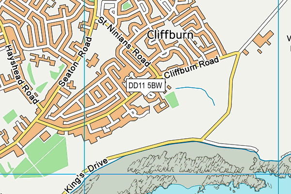 DD11 5BW map - OS VectorMap District (Ordnance Survey) DD11 5BW map - OS VectorMap District (Ordnance Survey)