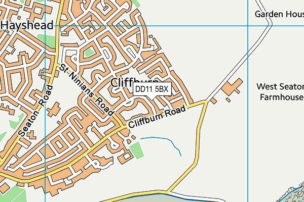 DD11 5BX map - OS VectorMap District (Ordnance Survey) DD11 5BX map - OS VectorMap District (Ordnance Survey)