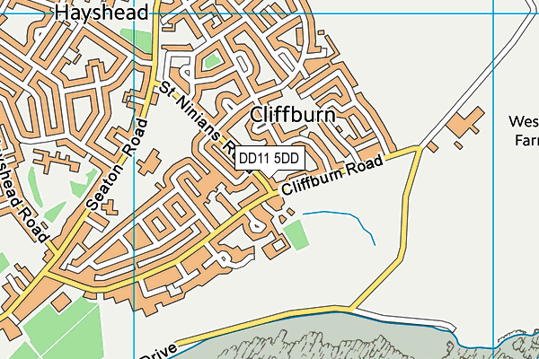 DD11 5DD map - OS VectorMap District (Ordnance Survey)