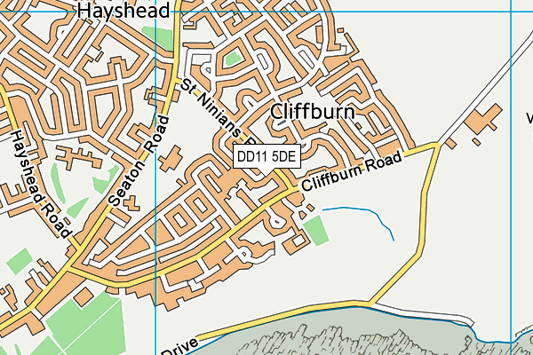 DD11 5DE map - OS VectorMap District (Ordnance Survey)