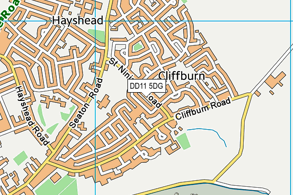 DD11 5DG map - OS VectorMap District (Ordnance Survey)
