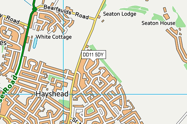 DD11 5DY map - OS VectorMap District (Ordnance Survey)
