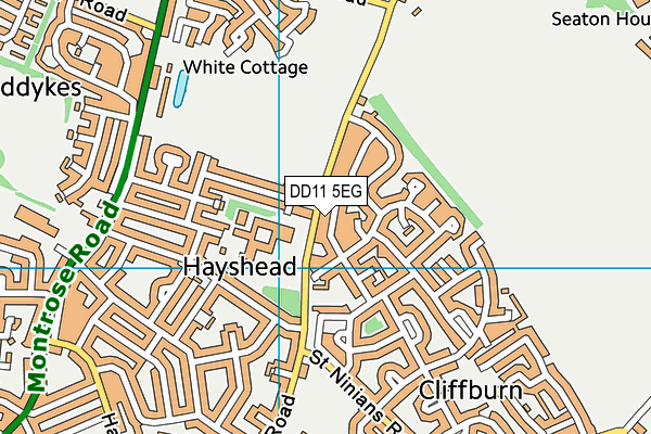 DD11 5EG map - OS VectorMap District (Ordnance Survey)