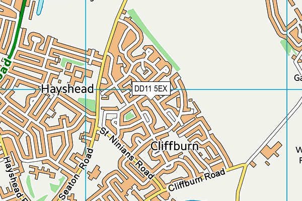 DD11 5EX map - OS VectorMap District (Ordnance Survey) DD11 5EX map - OS VectorMap District (Ordnance Survey)