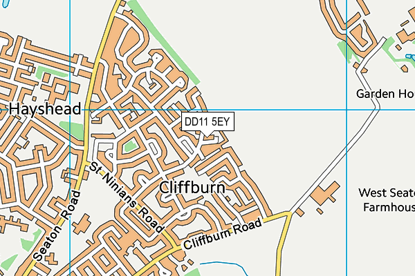 DD11 5EY map - OS VectorMap District (Ordnance Survey) DD11 5EY map - OS VectorMap District (Ordnance Survey)
