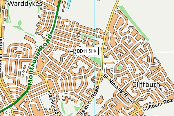 DD11 5HX map - OS VectorMap District (Ordnance Survey) DD11 5HX map - OS VectorMap District (Ordnance Survey)