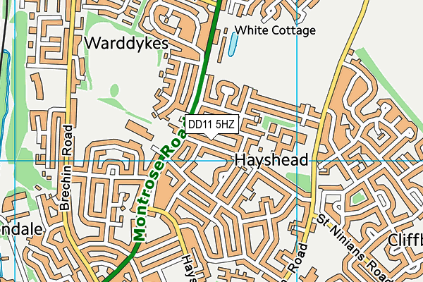 DD11 5HZ map - OS VectorMap District (Ordnance Survey)