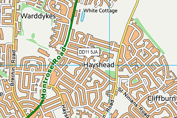DD11 5JA map - OS VectorMap District (Ordnance Survey)