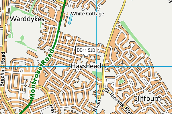 DD11 5JD map - OS VectorMap District (Ordnance Survey) DD11 5JD map - OS VectorMap District (Ordnance Survey)