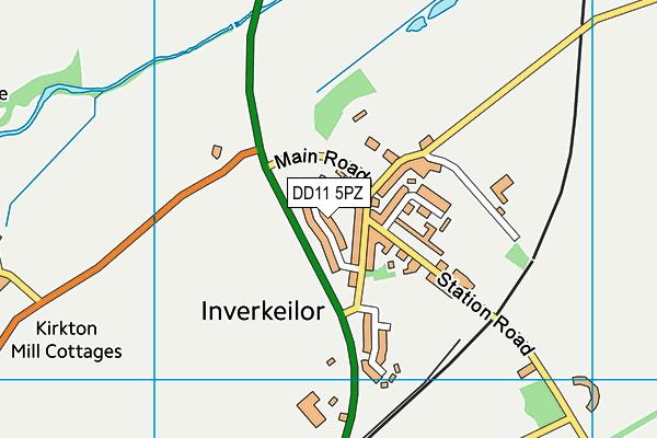 DD11 5PZ map - OS VectorMap District (Ordnance Survey)