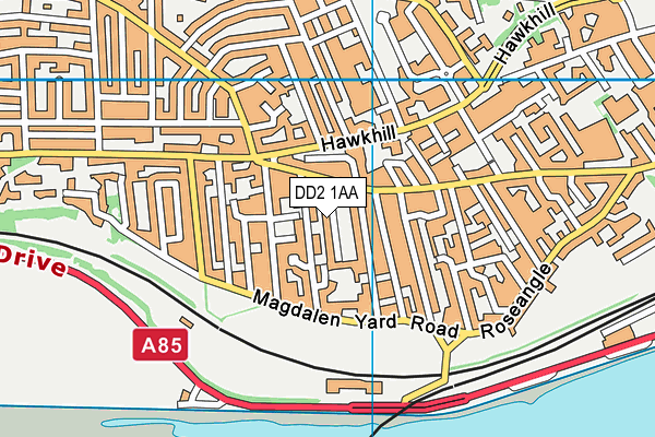 DD2 1AA map - OS VectorMap District (Ordnance Survey) DD2 1AA map - OS VectorMap District (Ordnance Survey)