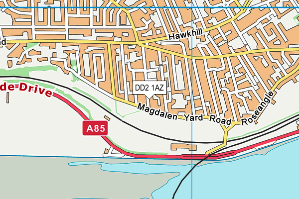 DD2 1AZ map - OS VectorMap District (Ordnance Survey)