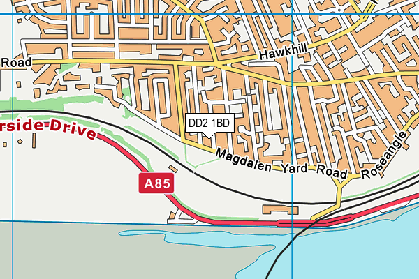 DD2 1BD map - OS VectorMap District (Ordnance Survey) DD2 1BD map - OS VectorMap District (Ordnance Survey)