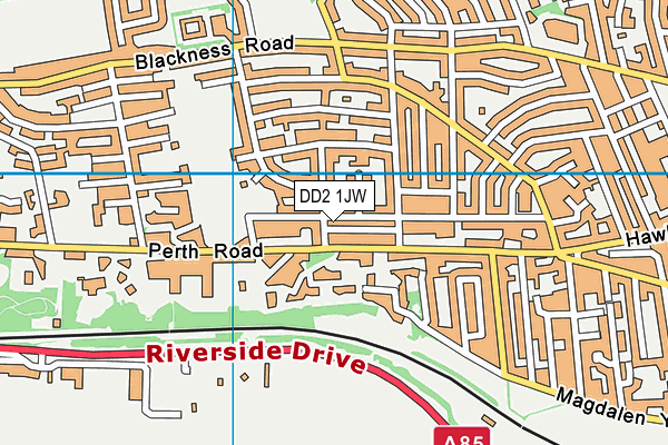 DD2 1JW map - OS VectorMap District (Ordnance Survey)