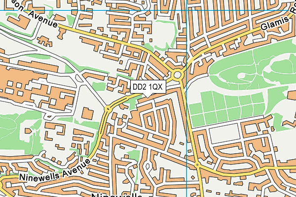 DD2 1QX map - OS VectorMap District (Ordnance Survey) DD2 1QX map - OS VectorMap District (Ordnance Survey)