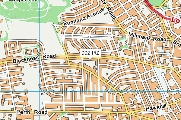 DD2 1RZ map - OS VectorMap District (Ordnance Survey) DD2 1RZ map - OS VectorMap District (Ordnance Survey)