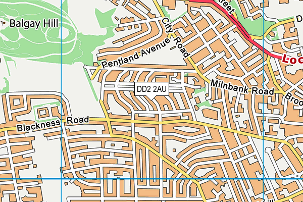 DD2 2AU map - OS VectorMap District (Ordnance Survey) DD2 2AU map - OS VectorMap District (Ordnance Survey)