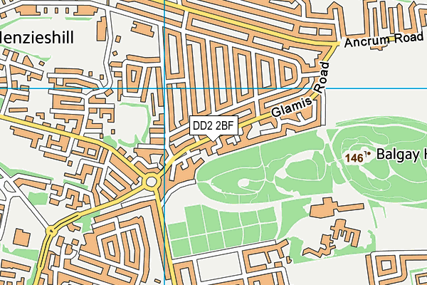 DD2 2BF map - OS VectorMap District (Ordnance Survey) DD2 2BF map - OS VectorMap District (Ordnance Survey)