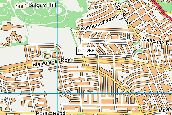 DD2 2BH map - OS VectorMap District (Ordnance Survey) DD2 2BH map - OS VectorMap District (Ordnance Survey)