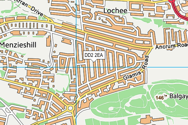 DD2 2EA map - OS VectorMap District (Ordnance Survey) DD2 2EA map - OS VectorMap District (Ordnance Survey)