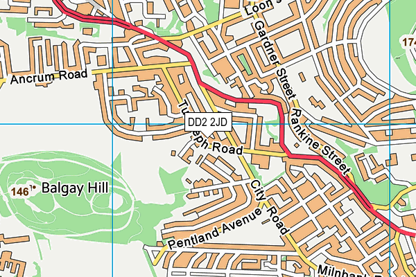 DD2 2JD map - OS VectorMap District (Ordnance Survey) DD2 2JD map - OS VectorMap District (Ordnance Survey)