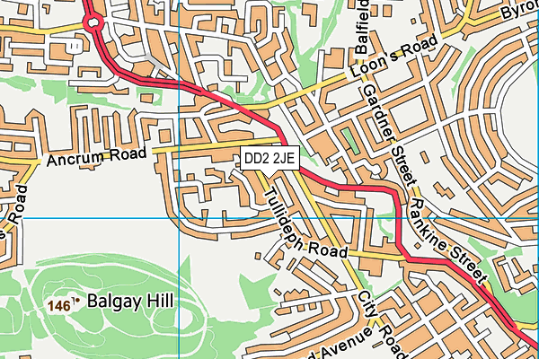 DD2 2JE map - OS VectorMap District (Ordnance Survey) DD2 2JE map - OS VectorMap District (Ordnance Survey)