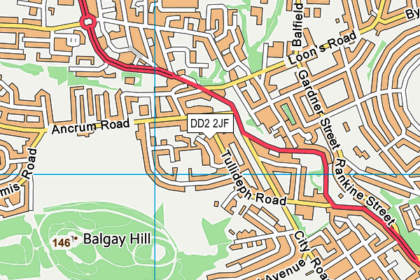 DD2 2JF map - OS VectorMap District (Ordnance Survey) DD2 2JF map - OS VectorMap District (Ordnance Survey)