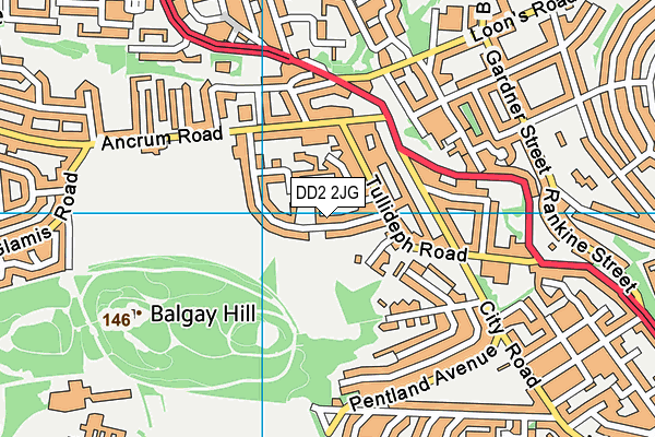 DD2 2JG map - OS VectorMap District (Ordnance Survey) DD2 2JG map - OS VectorMap District (Ordnance Survey)