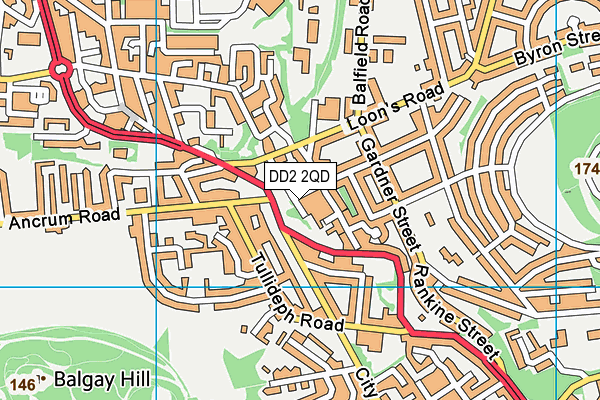 DD2 2QD map - OS VectorMap District (Ordnance Survey) DD2 2QD map - OS VectorMap District (Ordnance Survey)
