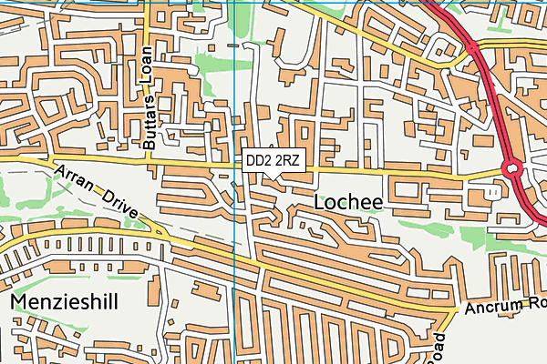 DD2 2RZ map - OS VectorMap District (Ordnance Survey) DD2 2RZ map - OS VectorMap District (Ordnance Survey)