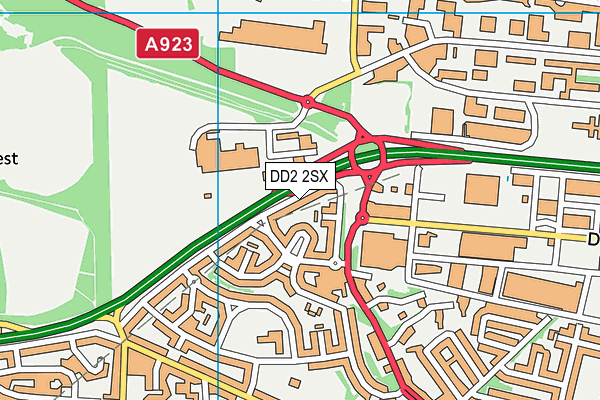 DD2 2SX map - OS VectorMap District (Ordnance Survey) DD2 2SX map - OS VectorMap District (Ordnance Survey)