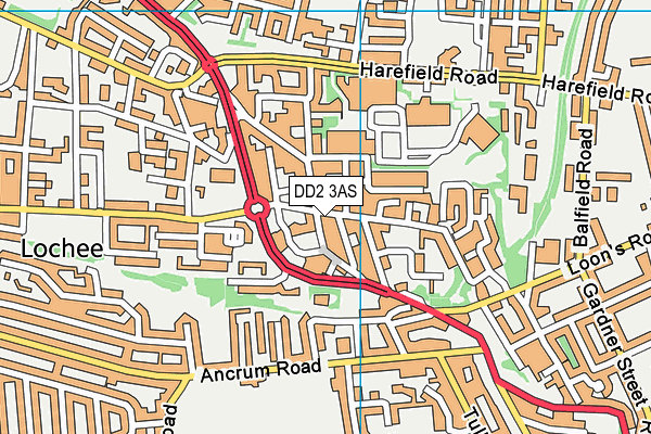 DD2 3AS map - OS VectorMap District (Ordnance Survey)