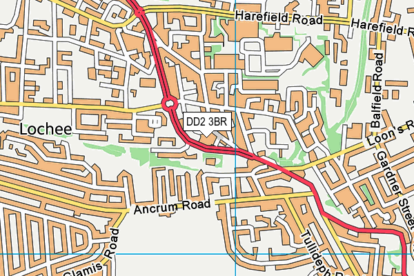DD2 3BR map - OS VectorMap District (Ordnance Survey)