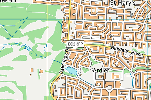 DD2 3FP map - OS VectorMap District (Ordnance Survey) DD2 3FP map - OS VectorMap District (Ordnance Survey)