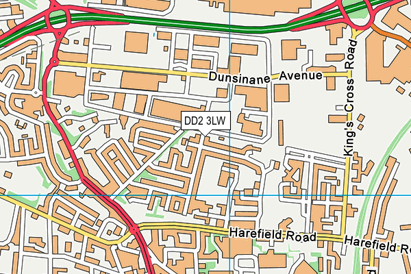 DD2 3LW map - OS VectorMap District (Ordnance Survey)