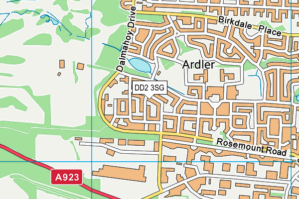 DD2 3SG map - OS VectorMap District (Ordnance Survey) DD2 3SG map - OS VectorMap District (Ordnance Survey)